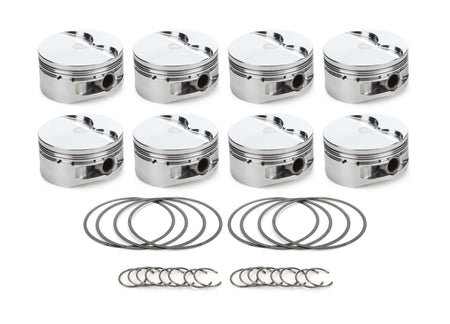 RaceTec AutoTec Flat Top Forged Piston - 4.070 in Bore - GM LS-Series (Set of 8)