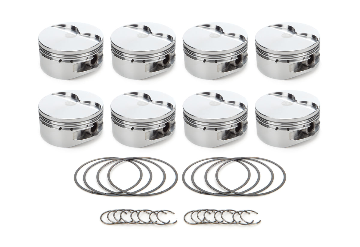 RaceTec AutoTec Flat Top Forged Piston - 4.125 in Bore - GM LS-Series (Set of 8)