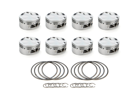 RaceTec AutoTec Dished Forged Piston - 4.070 in Bore - GM LS-Series (Set of 8) 1001170