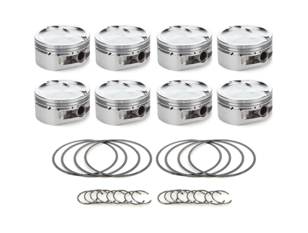 RaceTec AutoTec Dished Forged Piston - 4.125 in Bore - GM LS-Series (Set of 8) 1001171