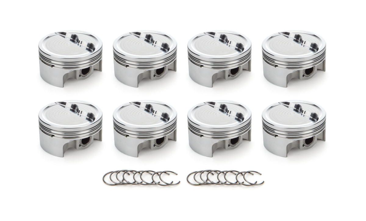 RaceTec AutoTec Dished Forged Piston - 4.040 in Bore - Small Block Chevy (Set of 8) 1001604