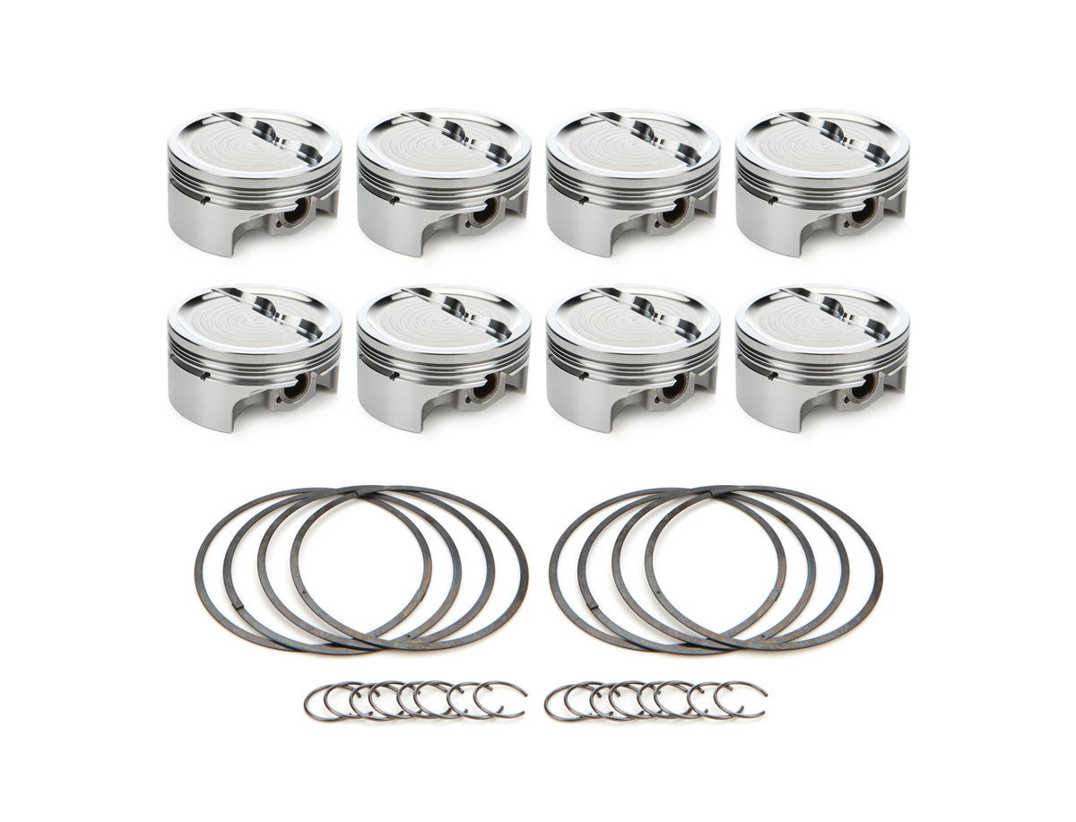 RaceTec AutoTec Dished Forged Piston - 4.030 in Bore - Small Block Chevy (Set of 8) 1001630
