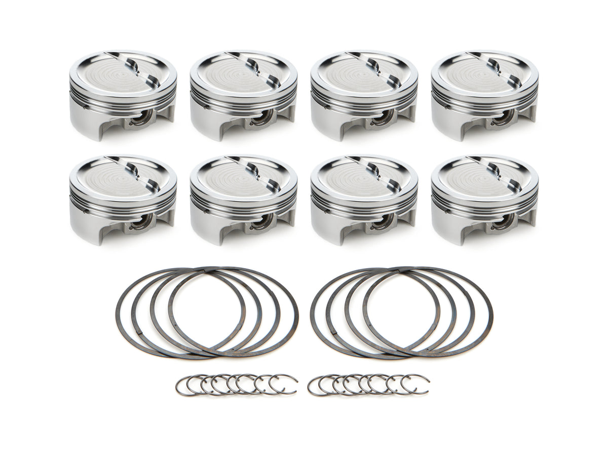 RaceTec AutoTec Dished Forged Piston - 4.125 in Bore - Small Block Chevy (Set of 8)