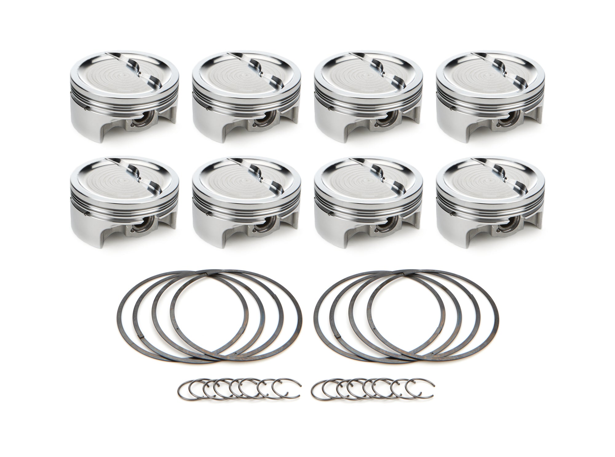 RaceTec AutoTec Dished Forged Piston - 4.125 in Bore - Small Block Chevy (Set of 8)