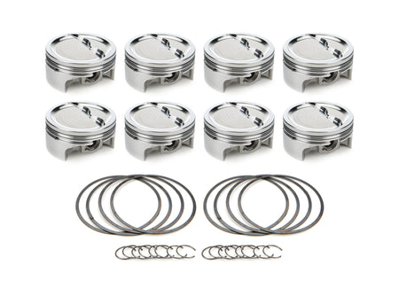 RaceTec AutoTec Dished Forged Piston - 4.125 in Bore - Small Block Chevy (Set of 8)