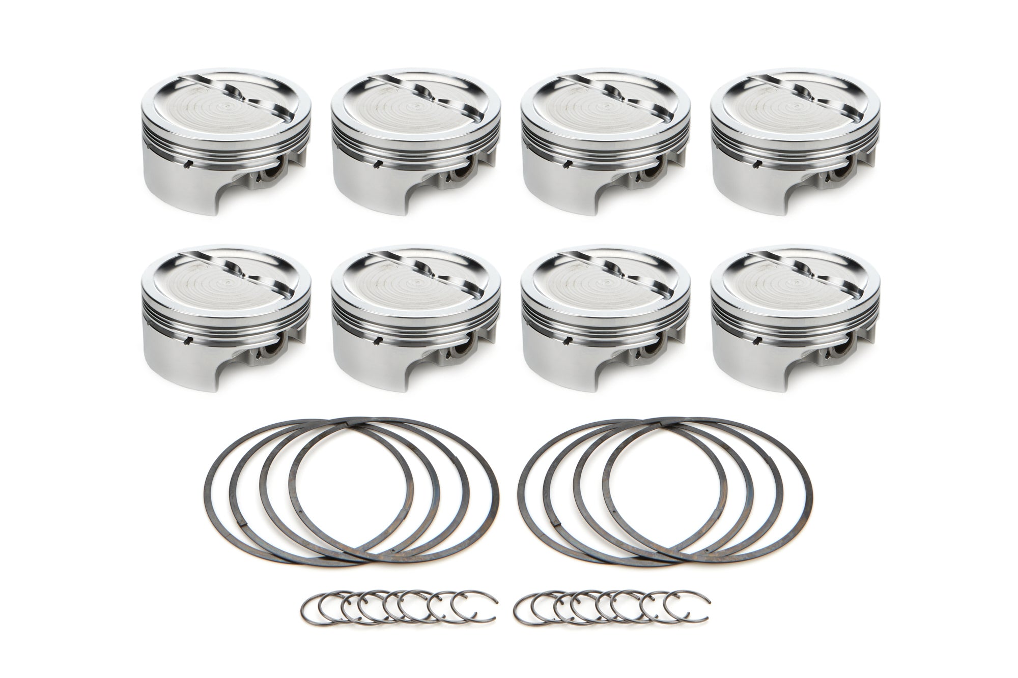 RaceTec AutoTec Dished Forged Piston - 4.155 in Bore - Small Block Chevy (Set of 8)