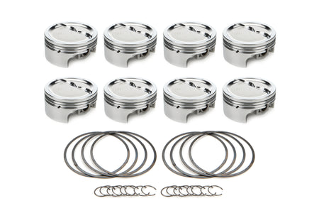 RaceTec AutoTec Dished Forged Piston - 4.155 in Bore - Small Block Chevy (Set of 8)