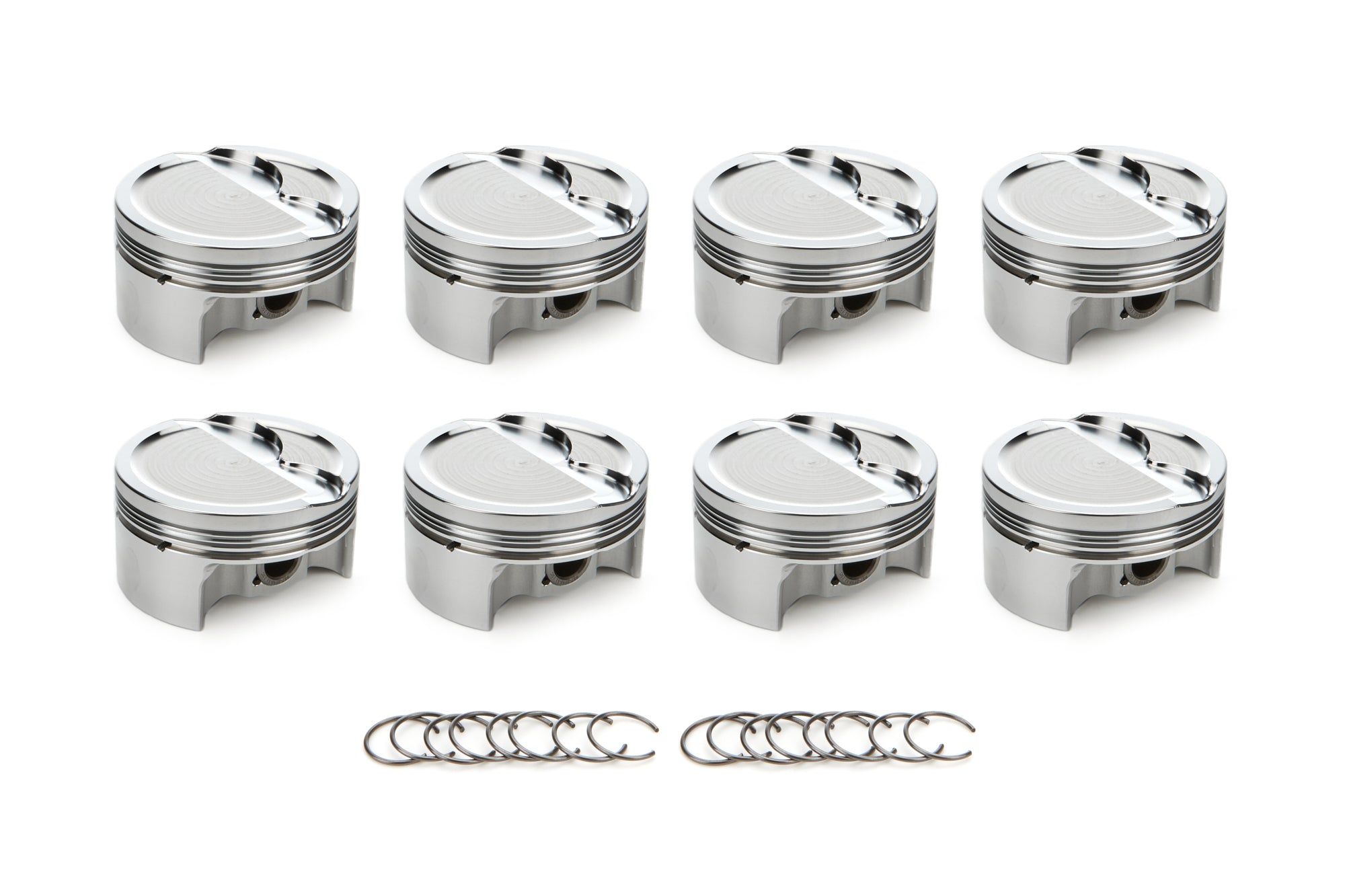 RaceTec AutoTec Dished Forged Piston - 4.075 in Bore - GM LS-Series (Set of 8) 1001695