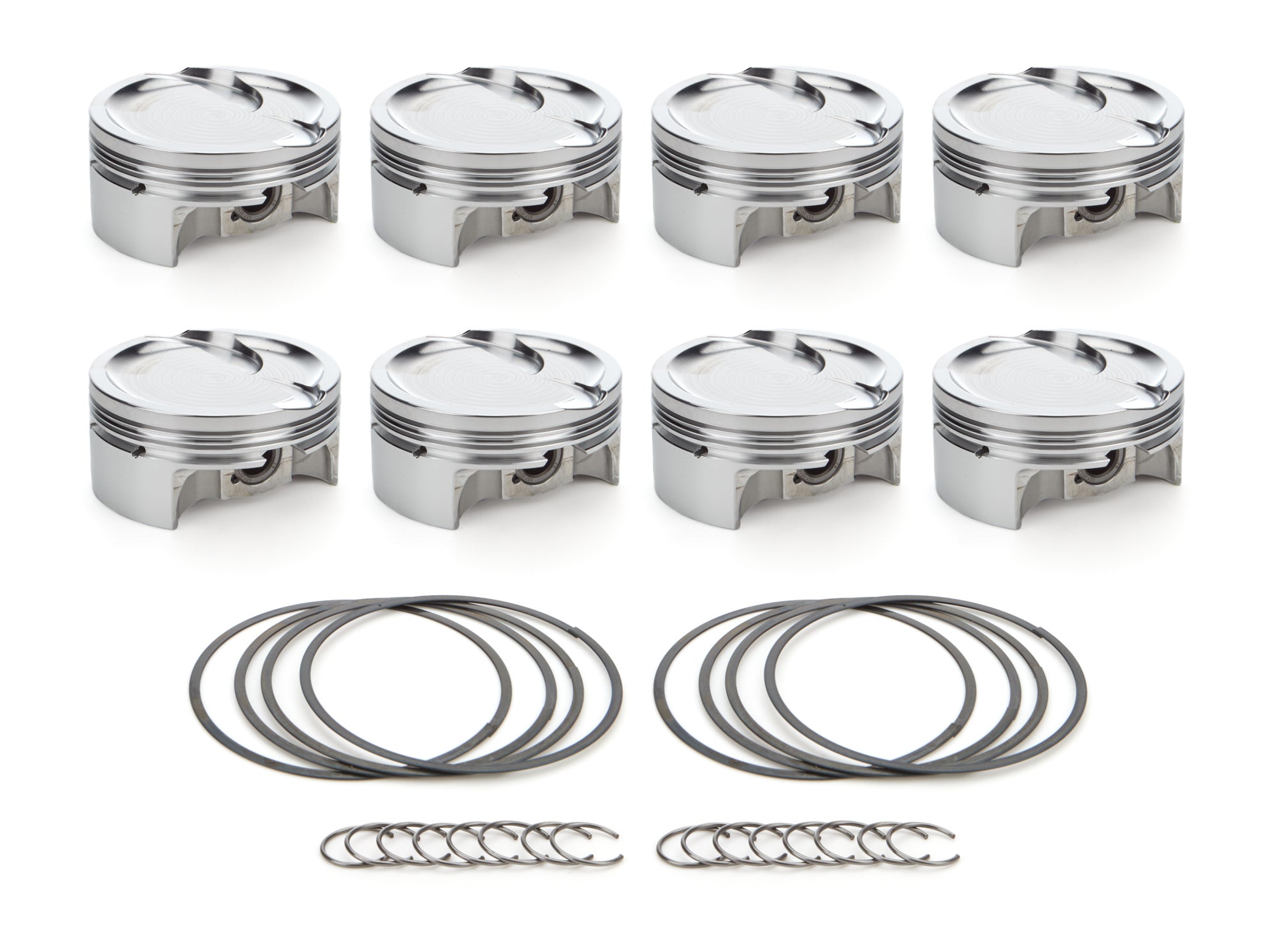 RaceTec AutoTec Dished Forged Piston - 4.125 in Bore - GM LS-Series (Set of 8) 1001715
