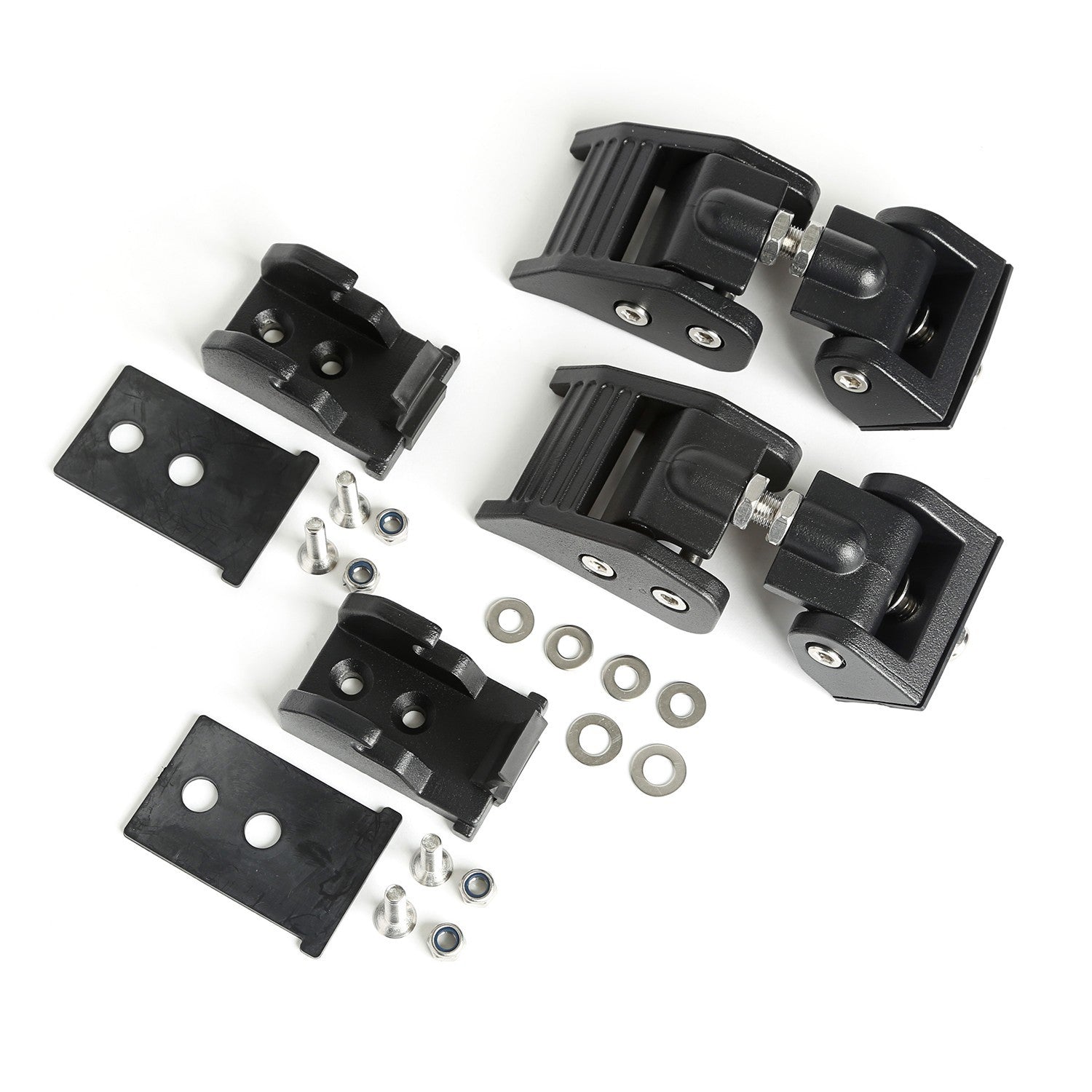 Rugged Ridge Hood Latches Textured Black 18- Jeep Wrangler JL