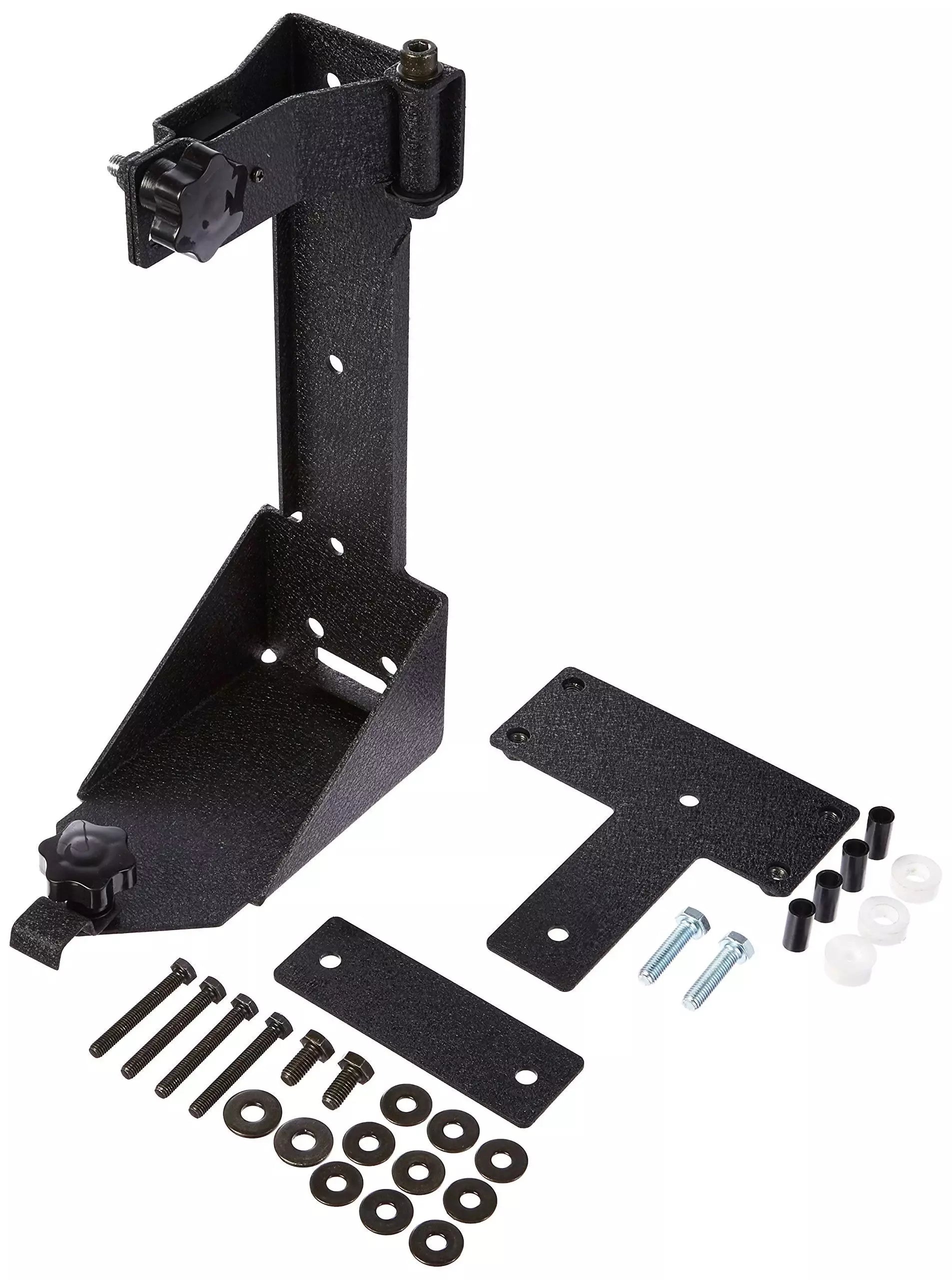 Rugged Ridge Tailgate Off-Road Jack Mount - Black Powder Coat - Off Road Jacks - 4-Door - Jeep Wrangler JK / JK 2007-18