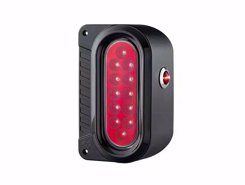 Rugged Ridge Flush Mount LED Tail Light - Red - Black Housing - Jeep Wrangler JK 2007-18