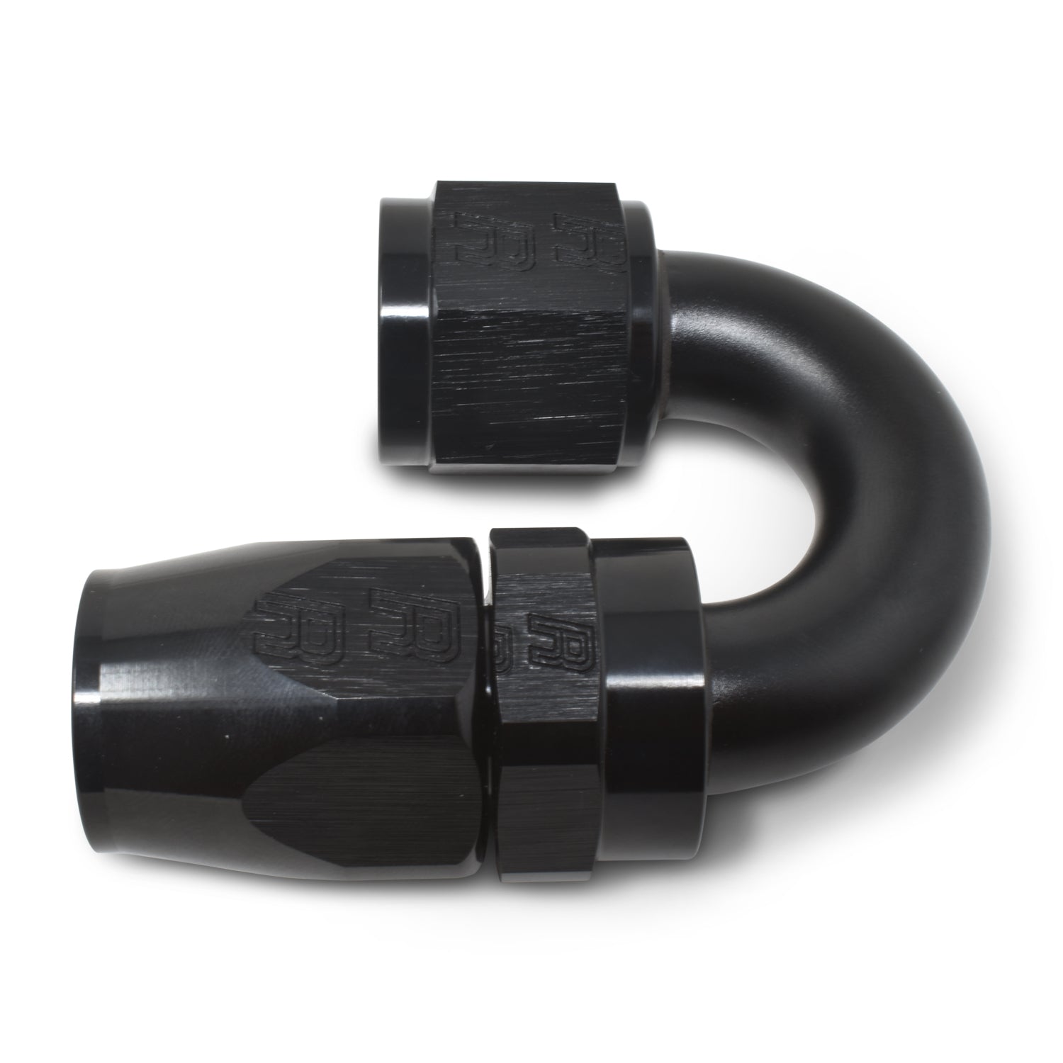 Russell Full Flow 180 Degree 6 AN Hose to 6 AN Female Swivel Tight Radius Hose End - Black