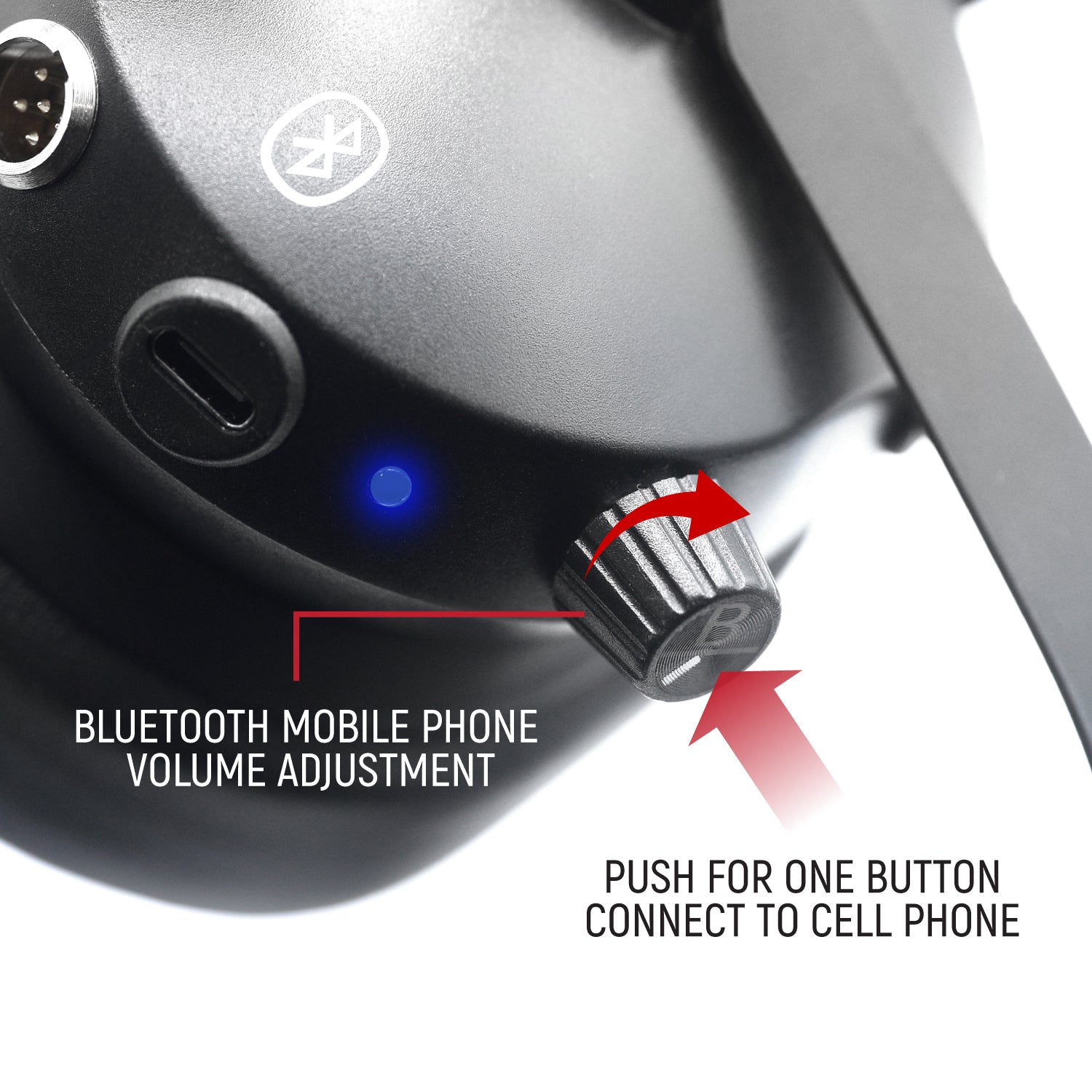 Rugged Radios RW-H52 Bluetooth Headset for Cell Phones - 2-Way Radio Compatible RW-H52