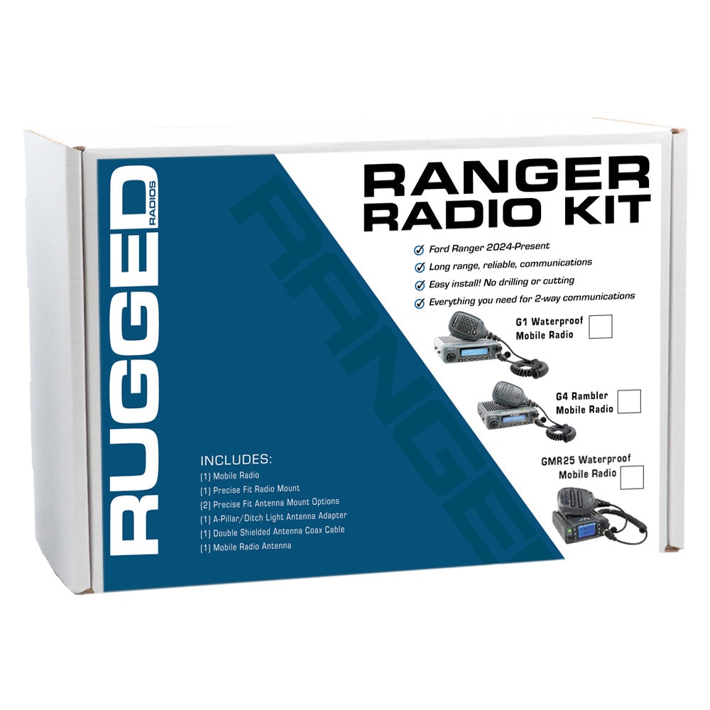 Rugged Radios Ford Ranger Two-Way GMRS Mobile Radio Kit - 41 Watt - G1 Waterproof RANGER-G1