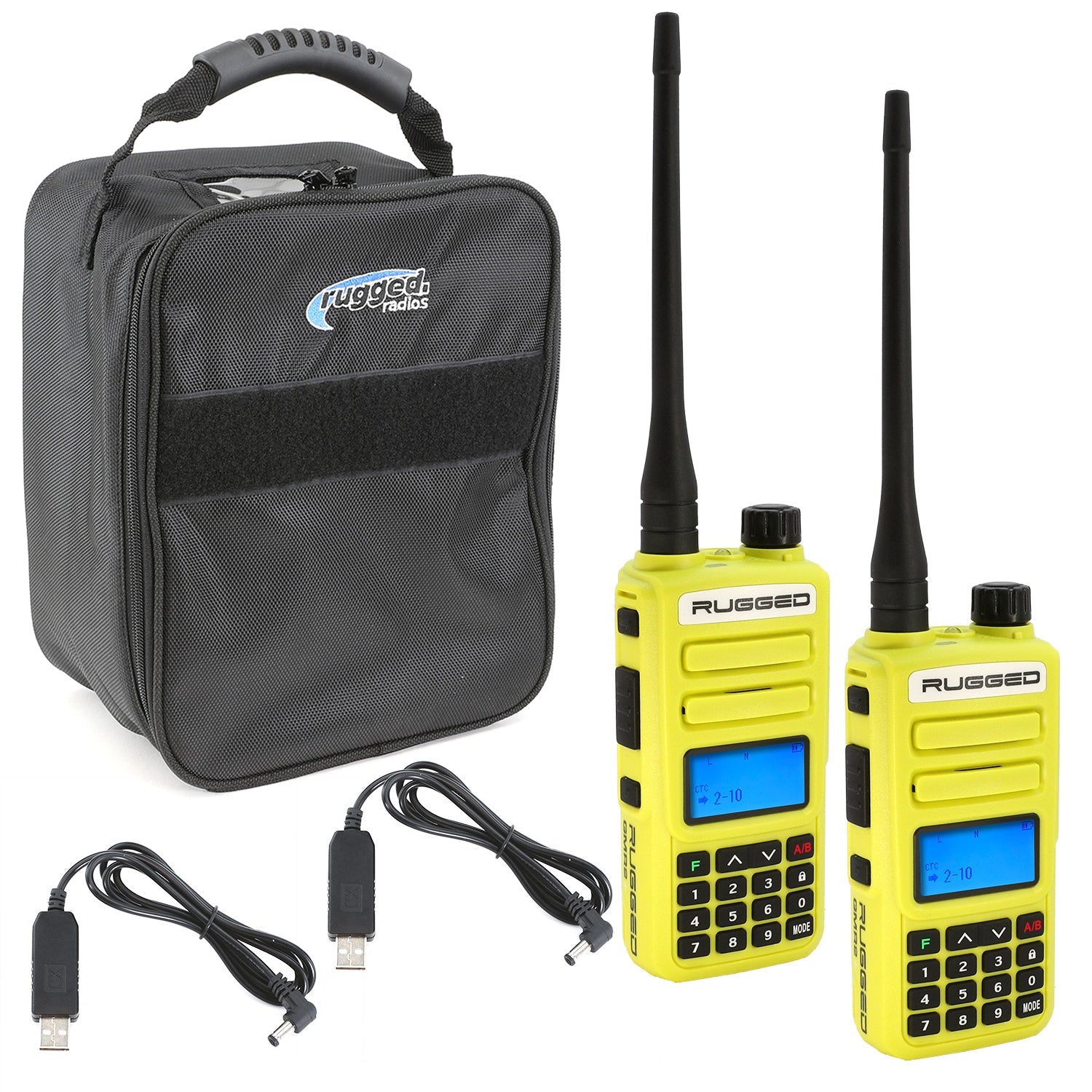 Rugged Radios GMR2 PLUS GO BAG High Visibility GMRS & FRS Emergency Radio Kit RUGGED-GOBAG