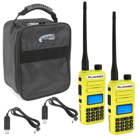 Rugged Radios GMR2 PLUS GO BAG High Visibility GMRS & FRS Emergency Radio Kit RUGGED-GOBAG