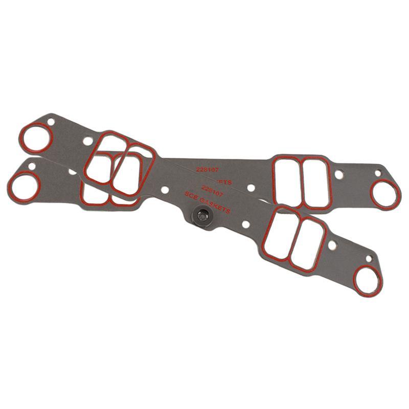 SCE Accu-Seal Pro Intake Manifold Gasket - 0.062 in Thick - 1.23 x 2.4 in Rectangular Port - Pontiac V8 (Pair)