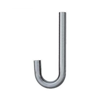 Schoenfeld 180 Degree Steel Mandrel J-Bend - 18 Gauge - 1.875 in Diameter - 3 x 15 in Legs