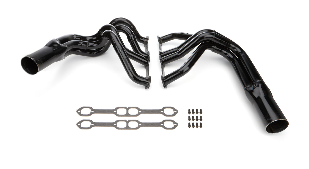 Schoenfeld Headers - 1.75 to 1.875 in Primary - 3.5 in Collector - 18 Degree Head - Small Block Chevy (Pair)