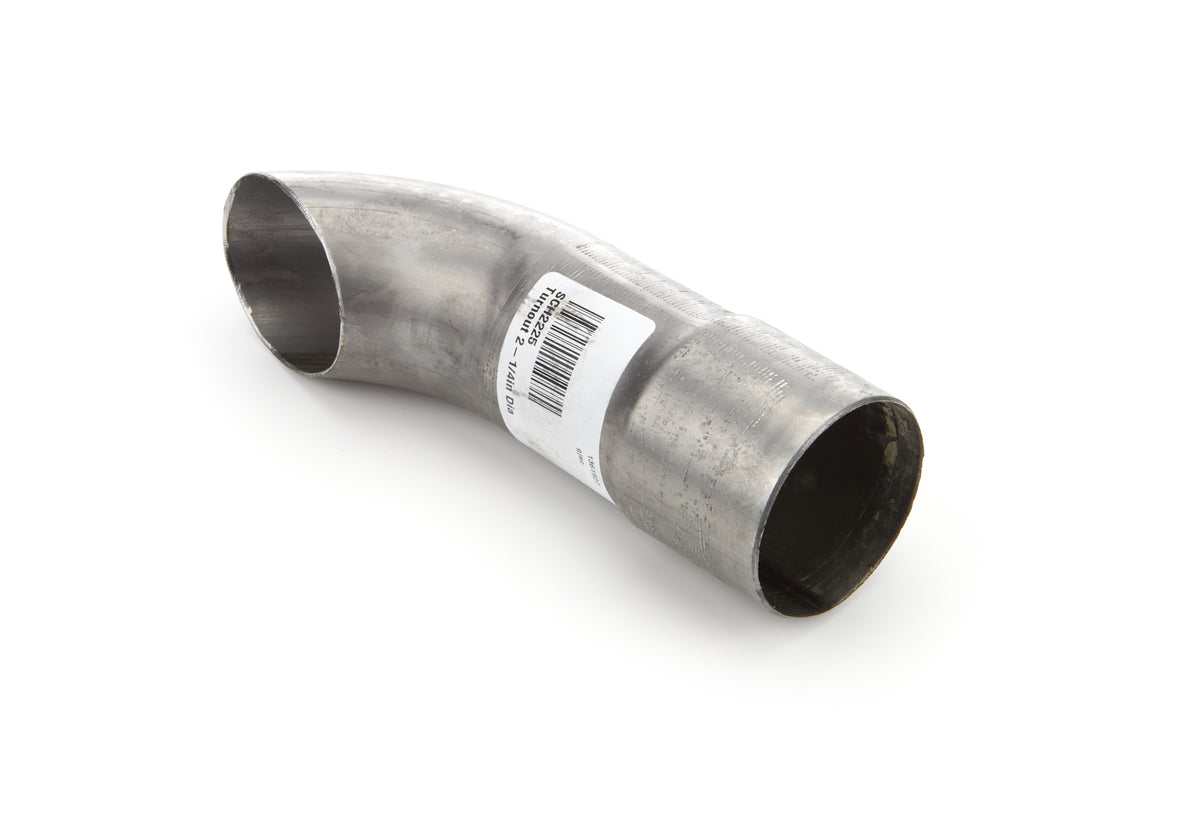 Schoenfeld Clamp-On / Weld-On Steel Exhaust Tip - 2-1/4 in Inlet - 2-1/4 in Outlet - Natural
