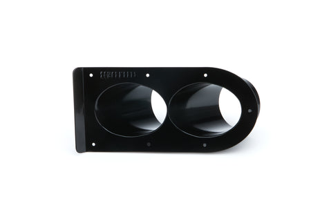 Schoenfeld Tail Pipe Saver Exhaust Shield - 3 in Diameter Round - Dual 45 Degree Outlet - Black