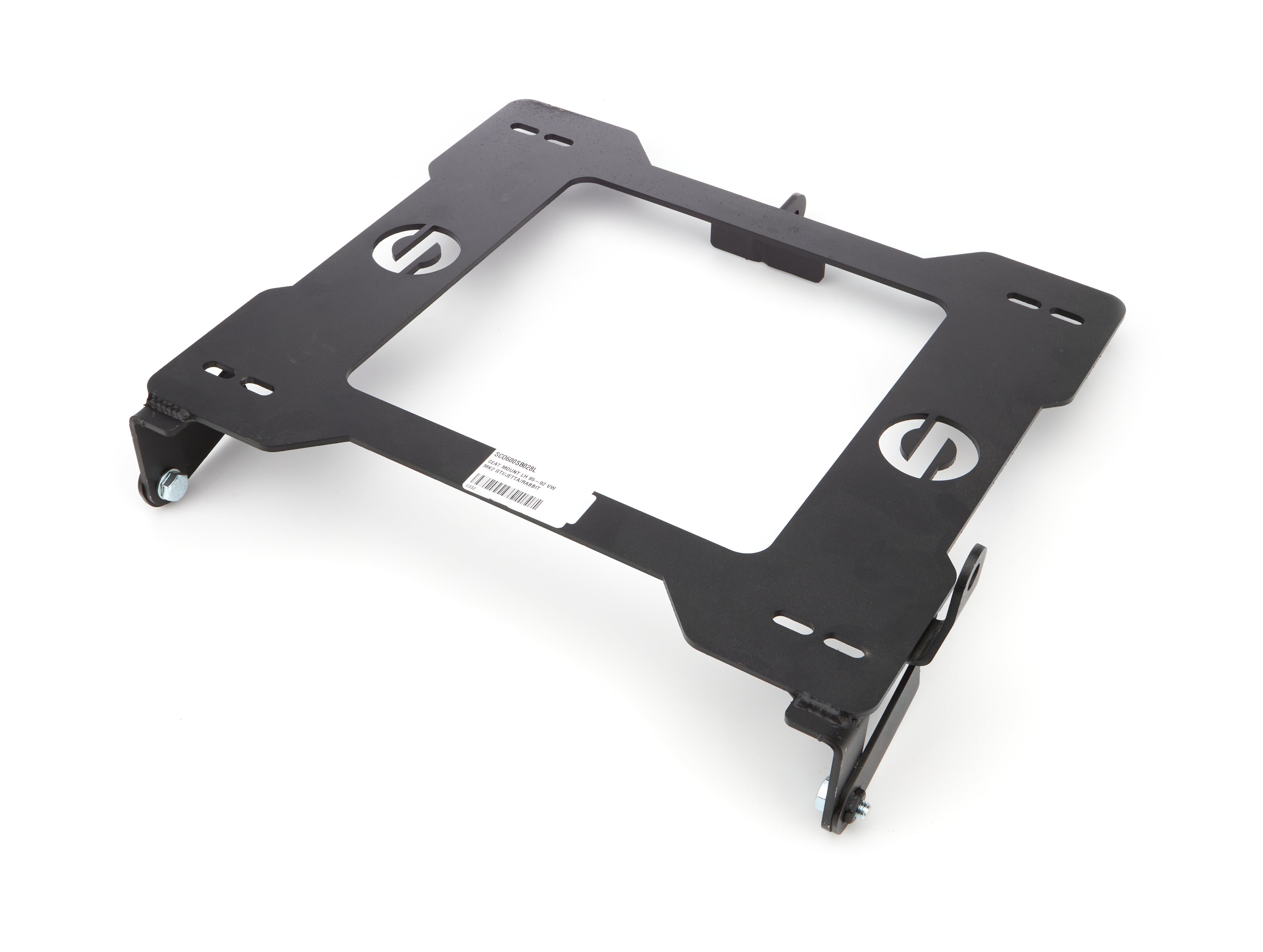 Sparco 600 Series Seat Adapter Bracket - Driver Side - Black - Volkswagen GTI / Jetta / Rabbit 1985-92