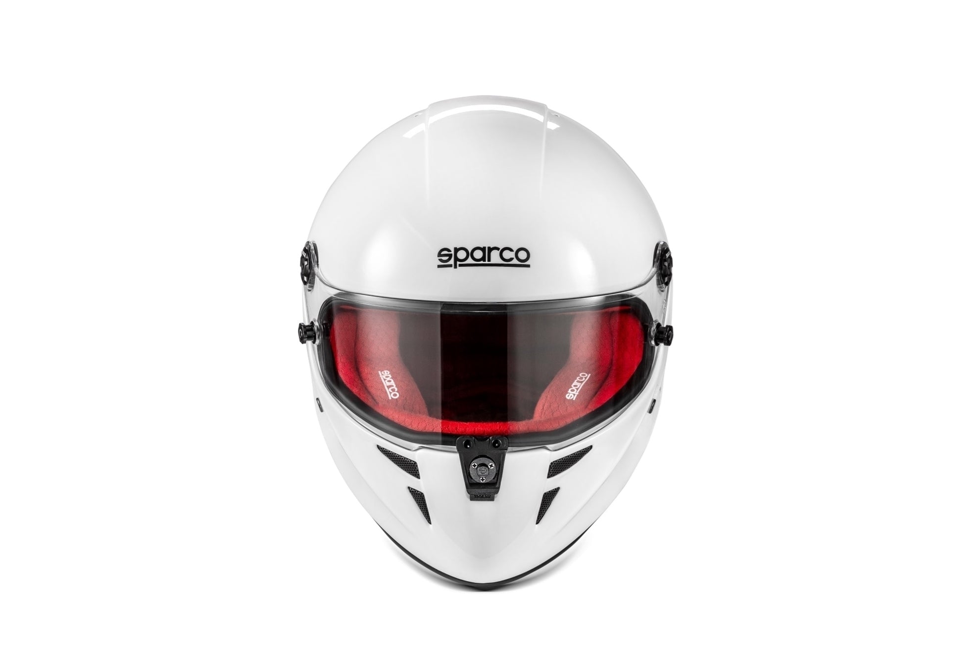 Sparco Stealth RF Helmet - White - Red Interior