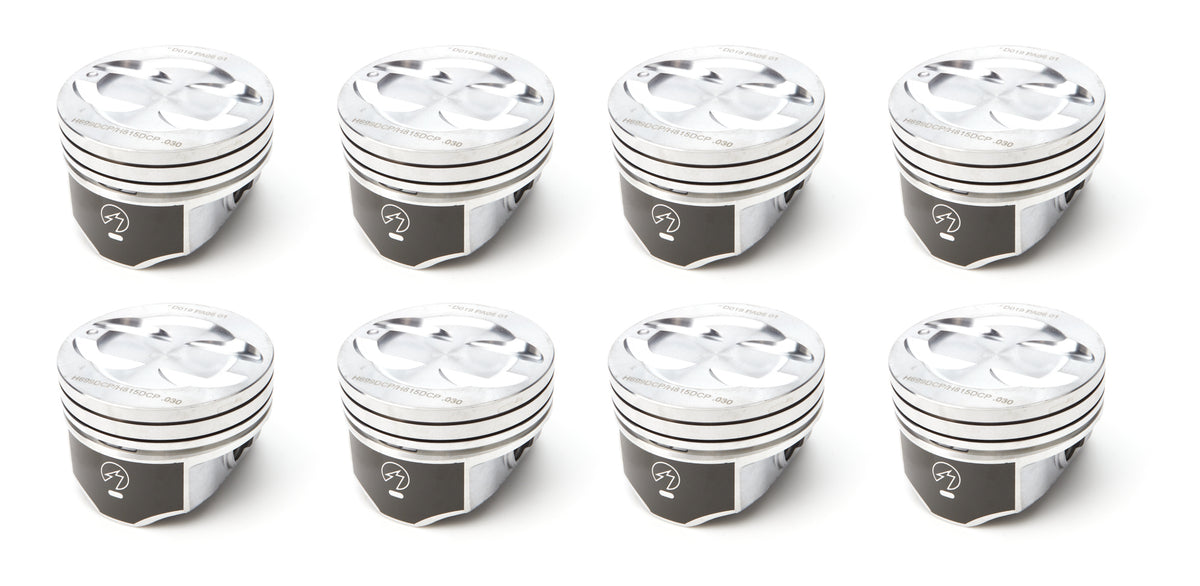 Speed Pro Hypereutectic Dished Piston - 4.030 in Bore - Small Block Chevy (Set of 8)