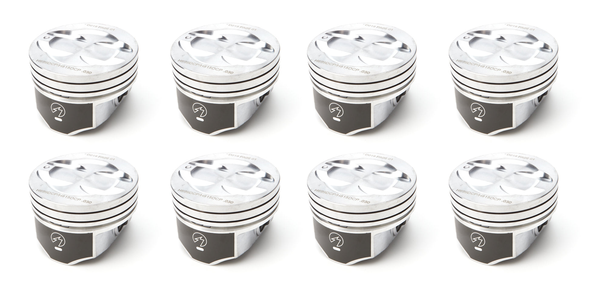Speed Pro Hypereutectic Dished Piston - 4.030 in Bore - Small Block Chevy (Set of 8)