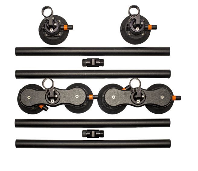 Seasucker Monkey Bars Roof Rack - Adjustable - 48 in Cross Bars - Suction Cup Mount - Black - Universal