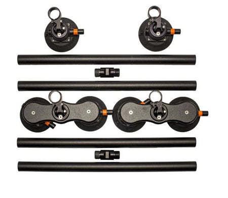 Seasucker Monkey Bars Roof Rack - Adjustable - 48 in Cross Bars - Suction Cup Mount - Black - Universal