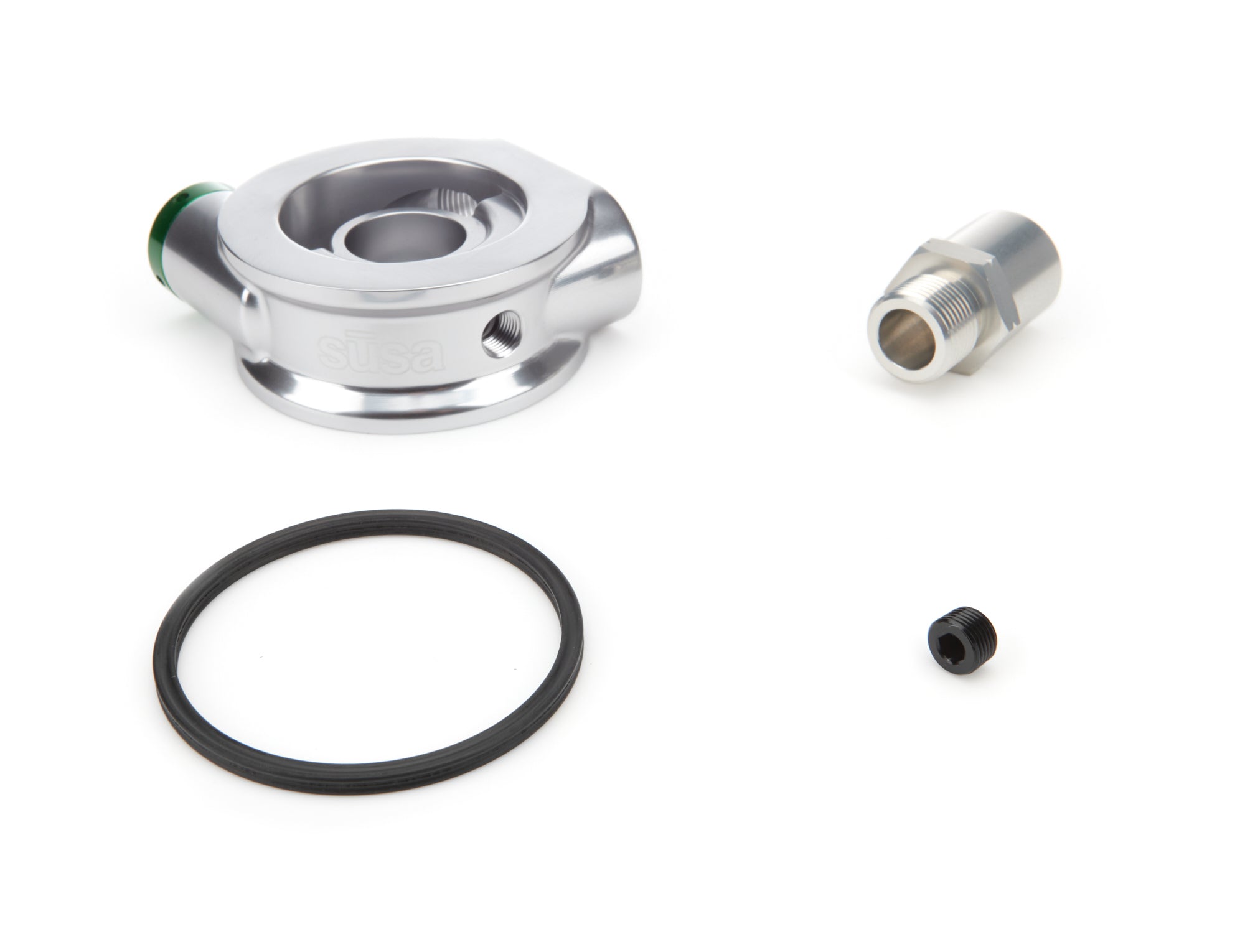 Setrab HyperFlow Sandwich Oil Filter Adapter - 12 AN Male Inlet / Outlet - 20 mm x 1.50 Filter Thread