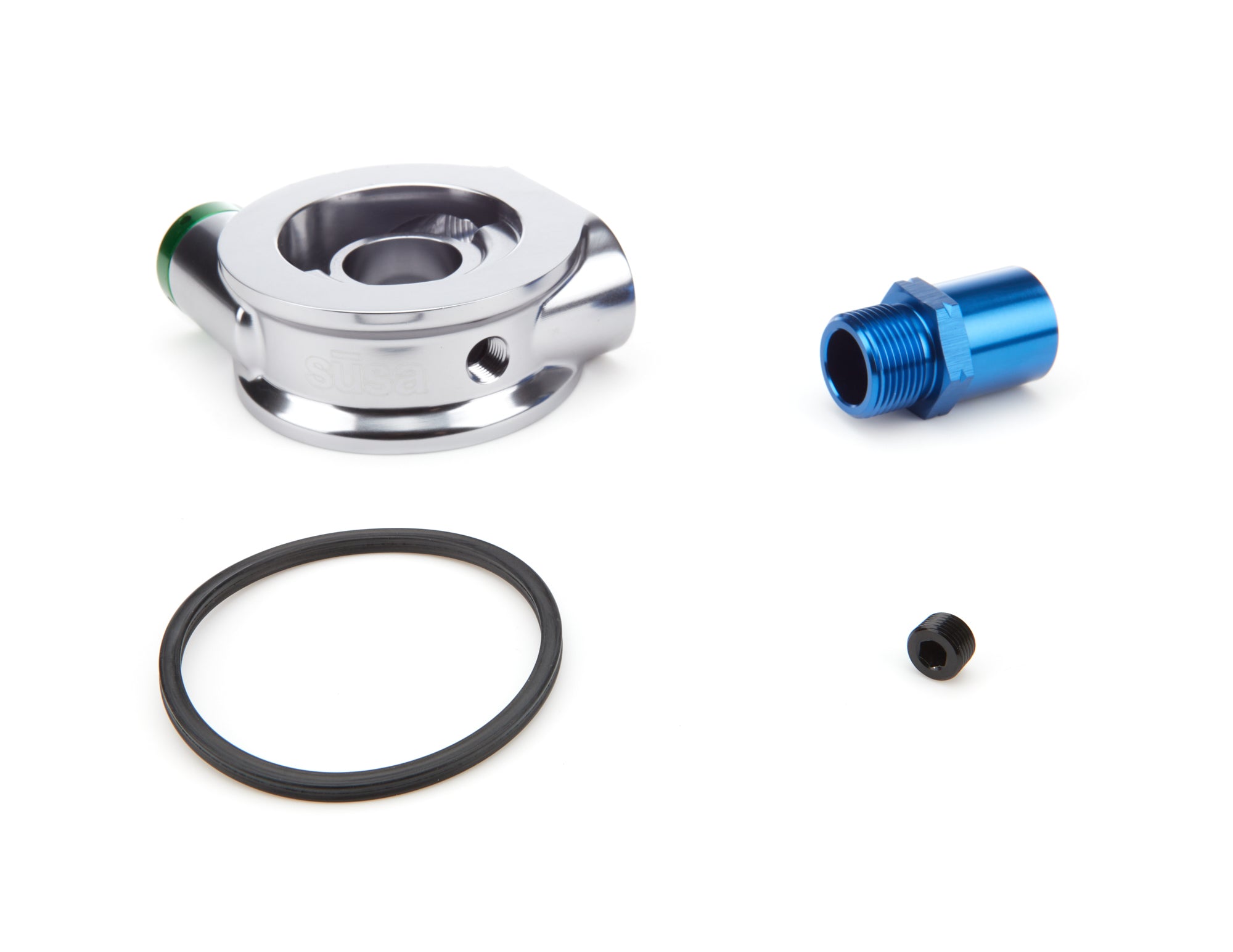 Setrab HyperFlow Sandwich Oil Filter Adapter - 12 AN Male Inlet / Outlet - 22 mm x 1.50 Filter Thread