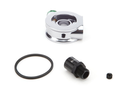 Setrab HyperFlow Sandwich Oil Filter Adapter - 12 AN Male Inlet / Outlet - 3/4-16 in Filter Thread