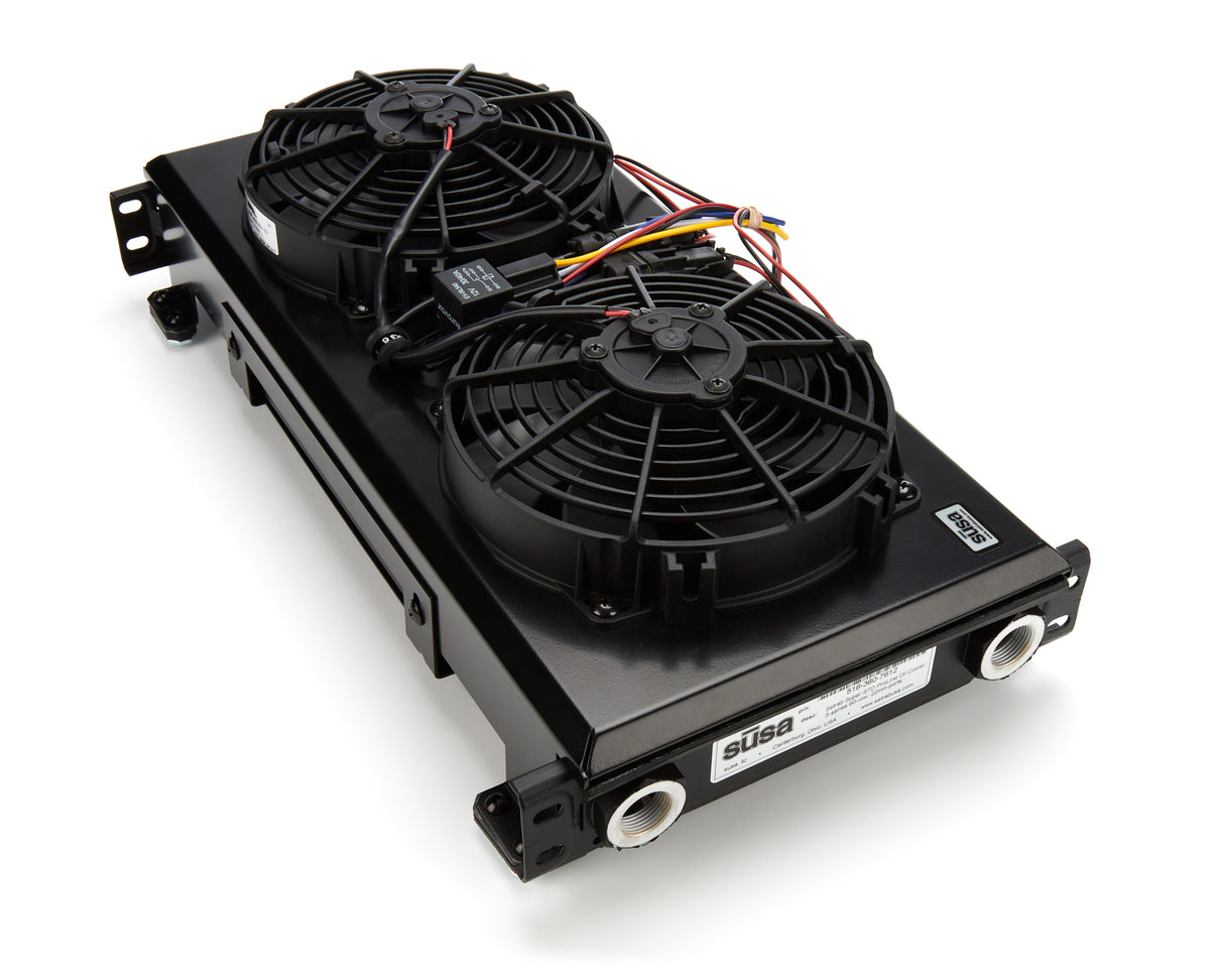 Setrab ProLine Super STD 3 Series Oil Cooler and Fan - 10.04 x 18.54 x 5.25 in - Black