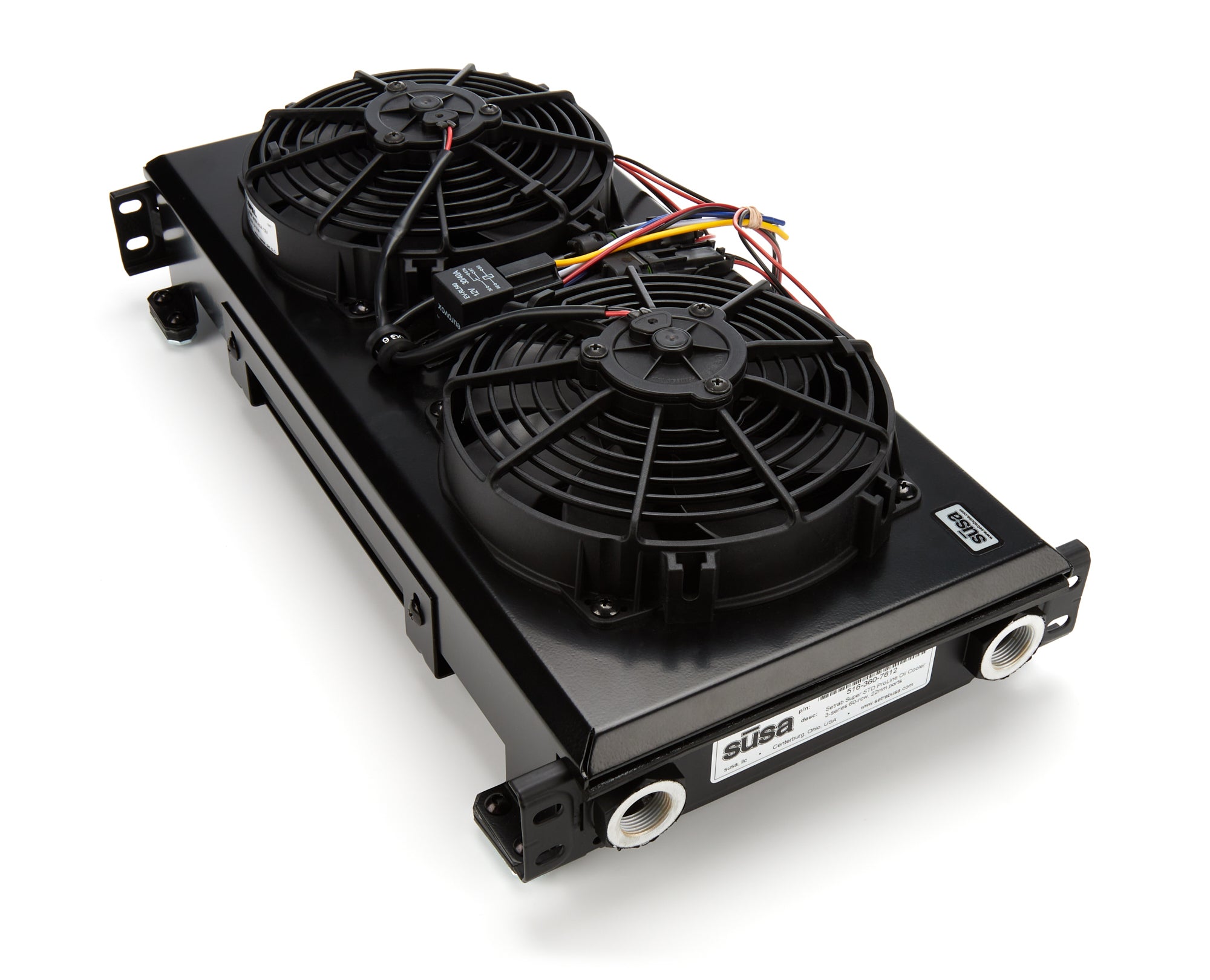 Setrab ProLine Super STD 3 Series Oil Cooler and Fan - 10.04 x 18.54 x 5.25 in - Black