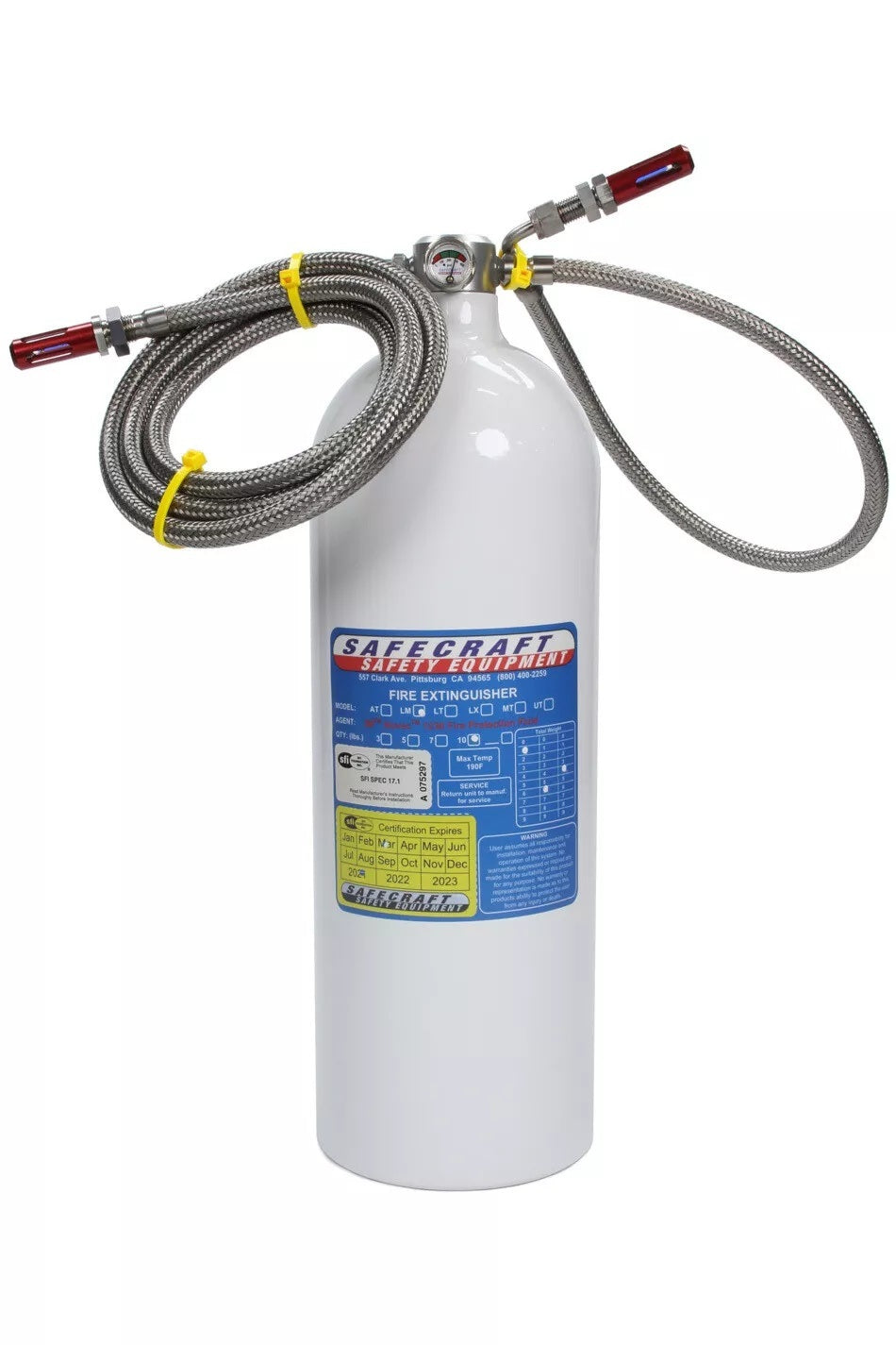 Safecraft Model AT Automatic Fire Suppression System - 10 lb Bottle - Fluoro FS