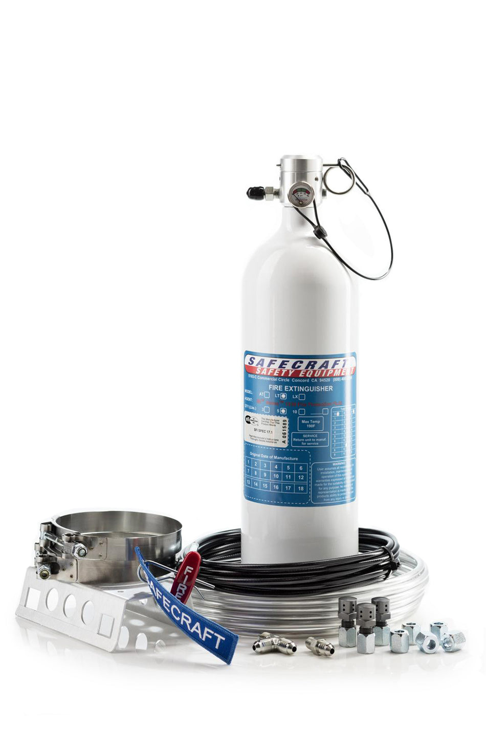 Safecraft Fire Suppression System - 5lb Novec - Pull Cable - Drag Race