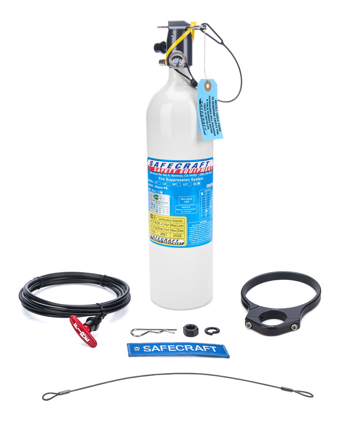 Safecraft SC-Series Automatic/Manual Fire Suppression System - Fluoro FS - 5 lb Bottle