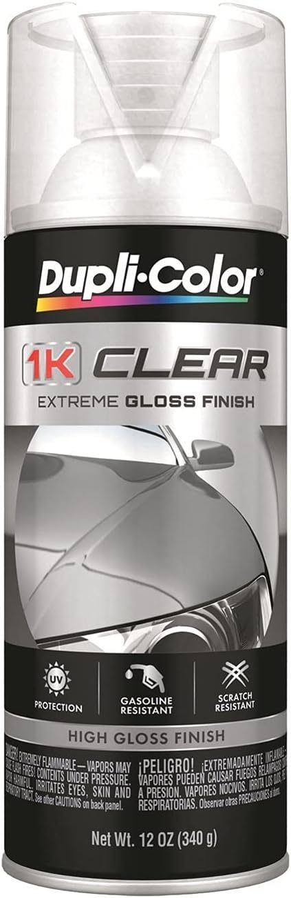 Dupli-Color 1K Clear Paint - Gloss Clear - 12 oz Aerosol