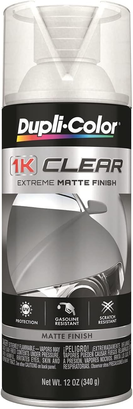 Dupli-Color 1K Clear Paint - Matte Clear - 12 oz Aerosol