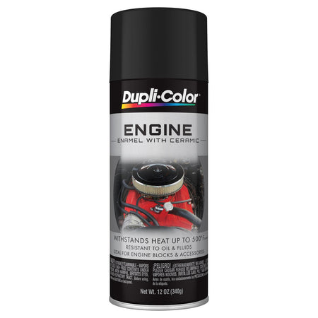 Dupli-Color High Temperature Engine Enamel - Flat Black - 12 oz Aerosol