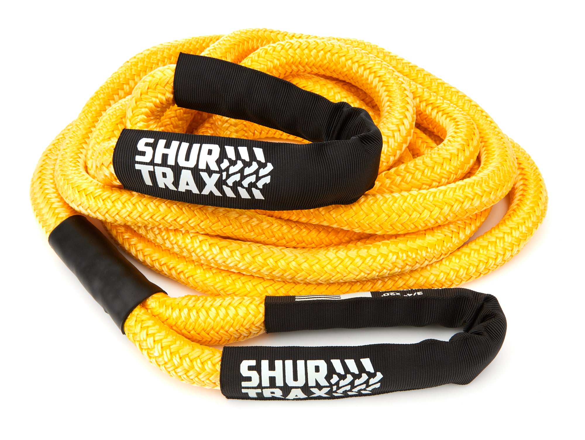 ShurTrax Nylon Recovery Rope - 3/4 in x 30 ft - 19800 lb Breaking Strength - Yellow