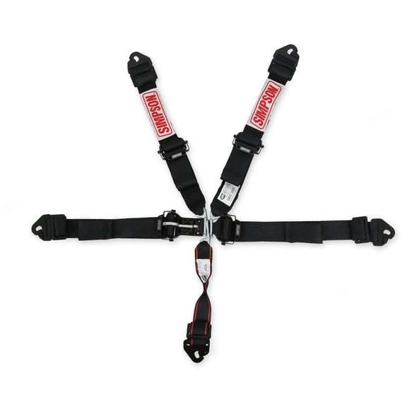 Simpson 5 Point Latch & Link Harness - Pull Down Adjust - Clip In - Black 12LD5WC