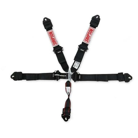 Simpson 5 Point Latch & Link Harness - Pull Down Adjust - Clip In - Black 12LD5WC