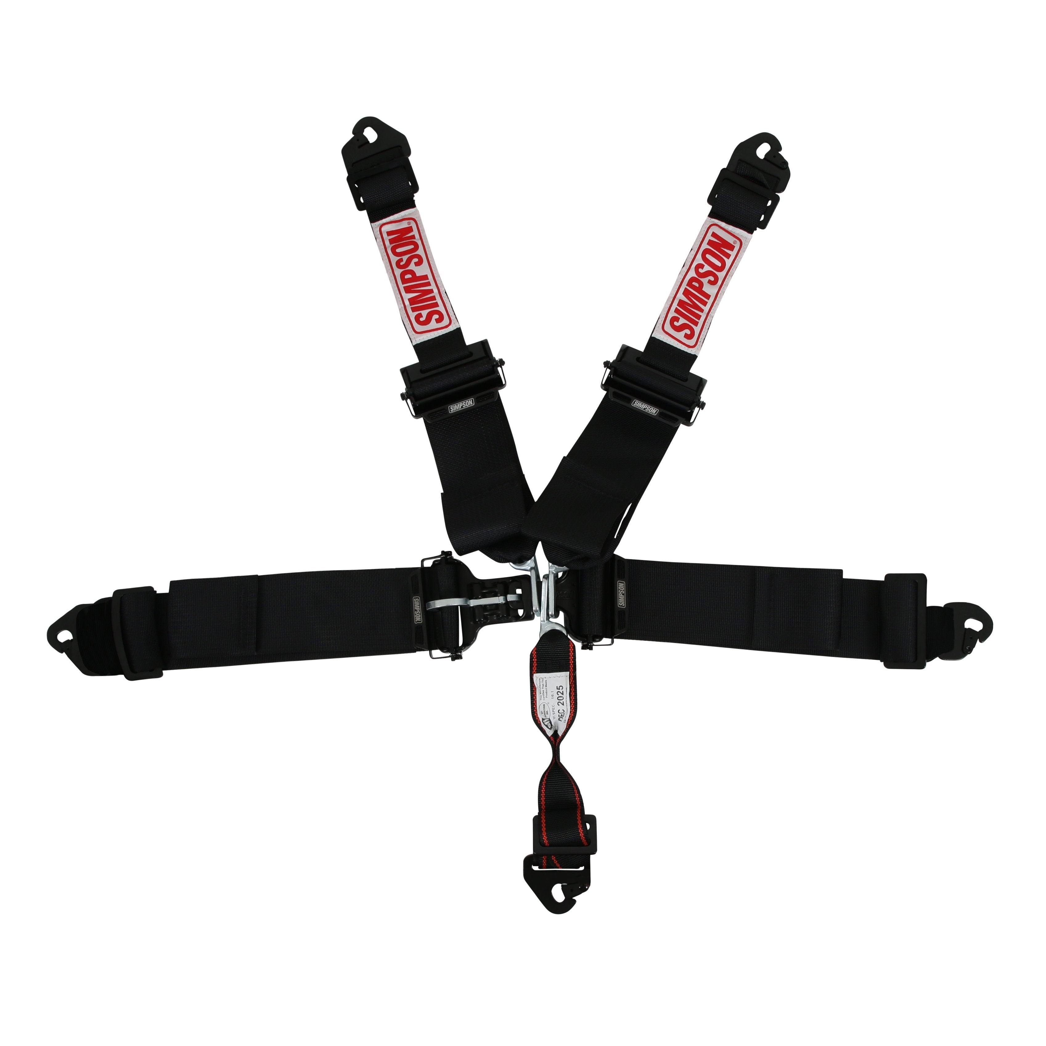 Simpson 5 Point Latch & Link Harness - Pull Down Adjust - Clip In - Black 132LD5WC