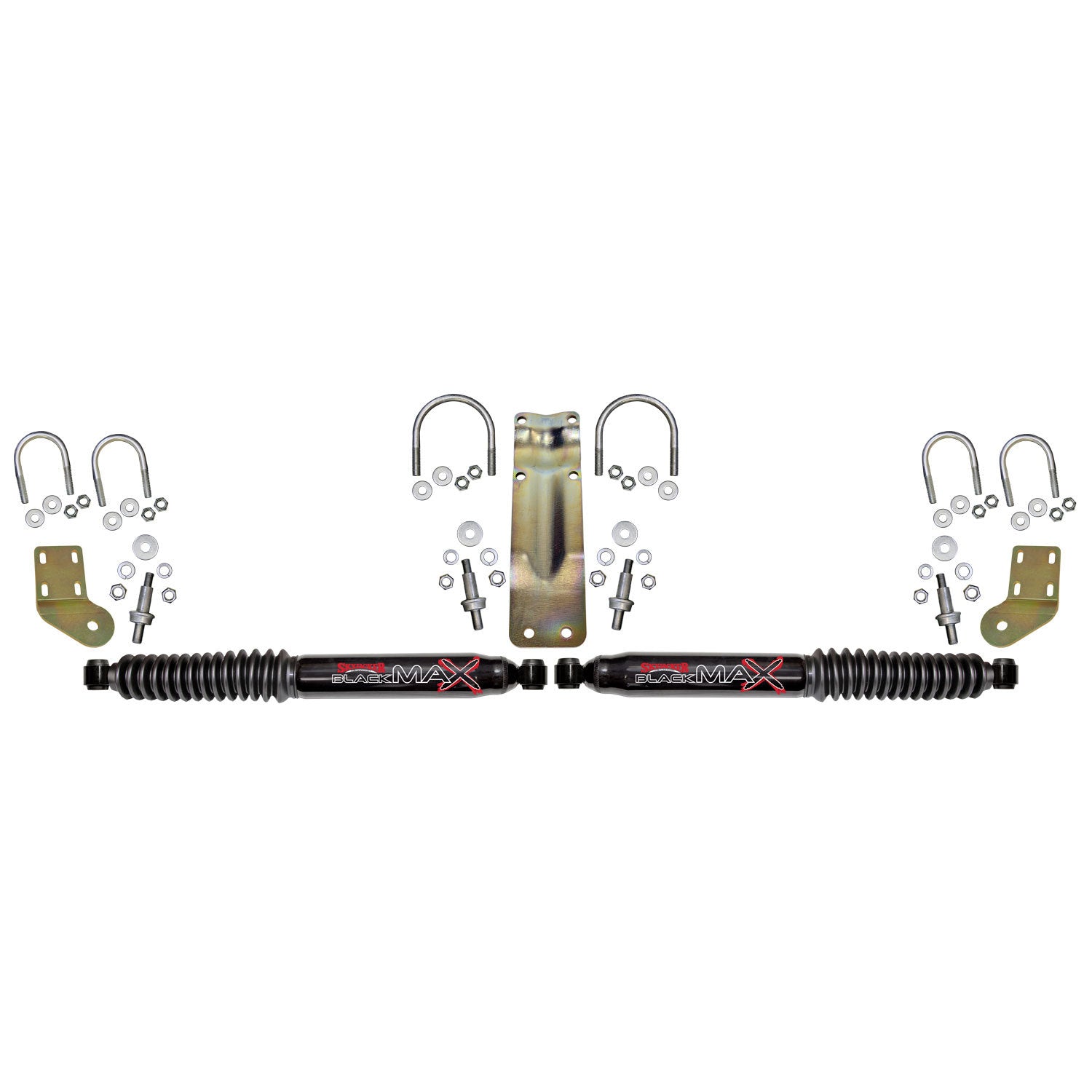 Skyjacker Black MAX Dual Steering Stabilizer - Black - Ford Fullsize Trucks 2005-23 4WD