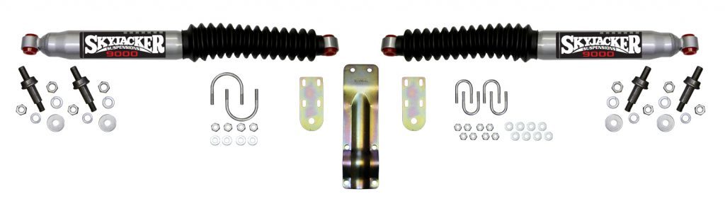 Skyjacker Dual Steering Stabilizer Kit - Silver - Dodge / Ford / GM Fullsize Truck 1959-93