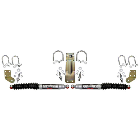 Skyjacker 9000 Series Dual Steering Stabilizer - Silver - Ford Fullsize Trucks 2005-23 4WD